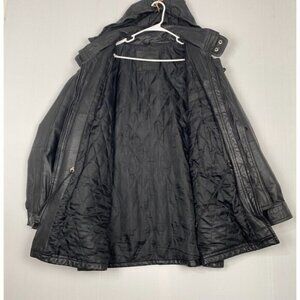 Contemporary Expressions Black Leather Bomber Jacket Men's XLarge Vintage
